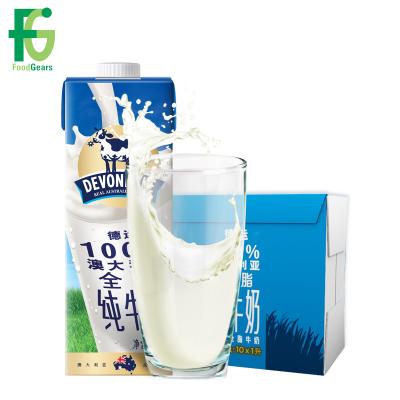 德運(yùn)全脂新鮮純牛奶1L*10盒裝整箱